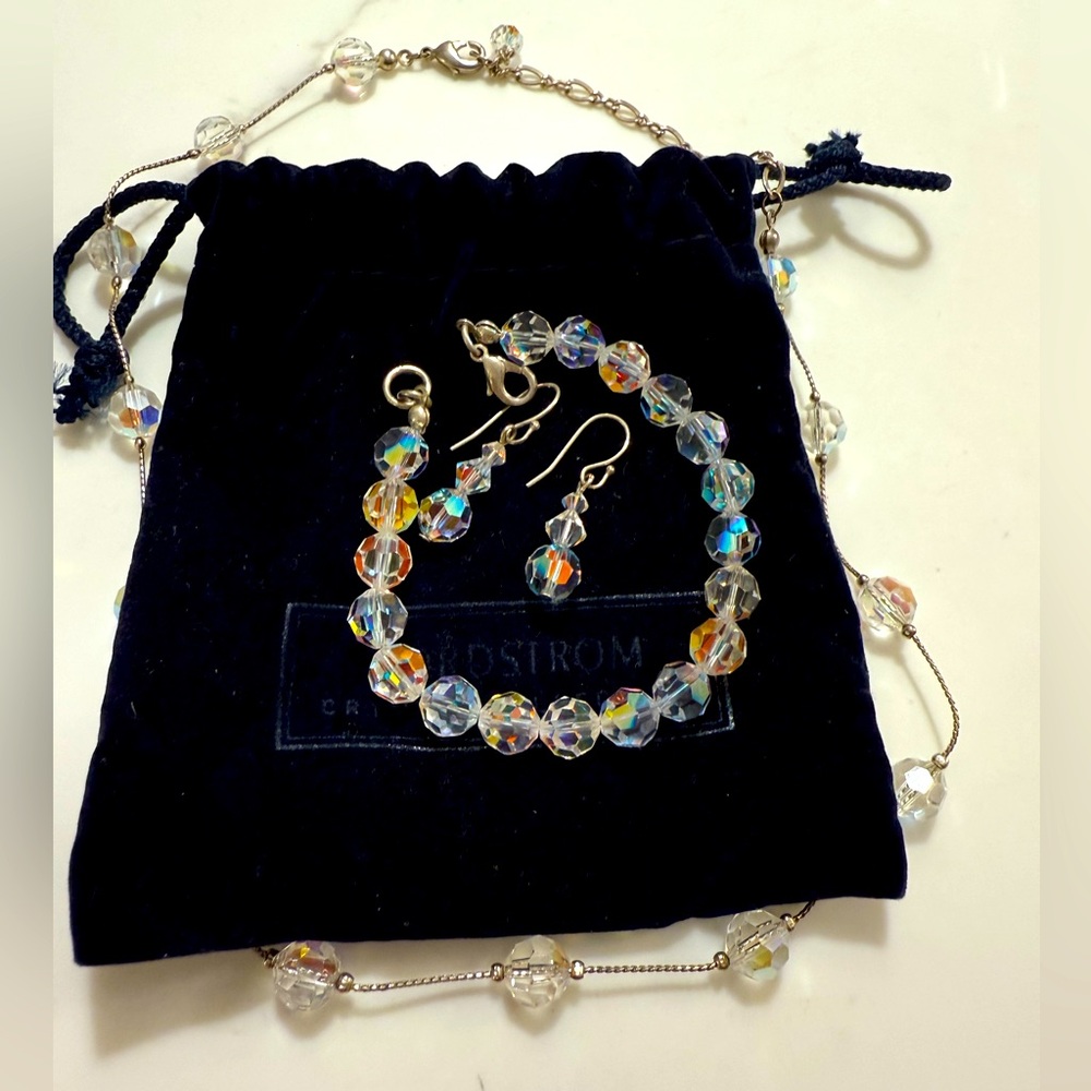 Nordstrom Crystal Jewelry Set - Silver and Crystal EUC